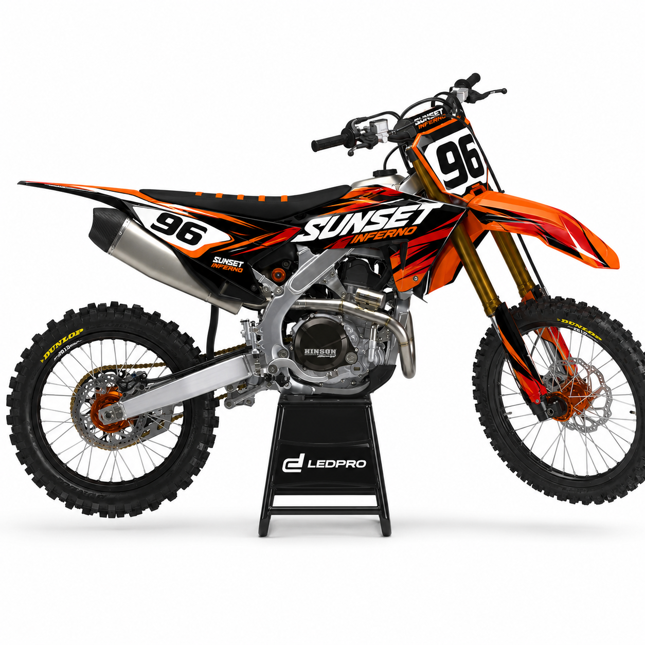 Kit de Gráficas para Motocross Honda CRF450R - Diseño 18