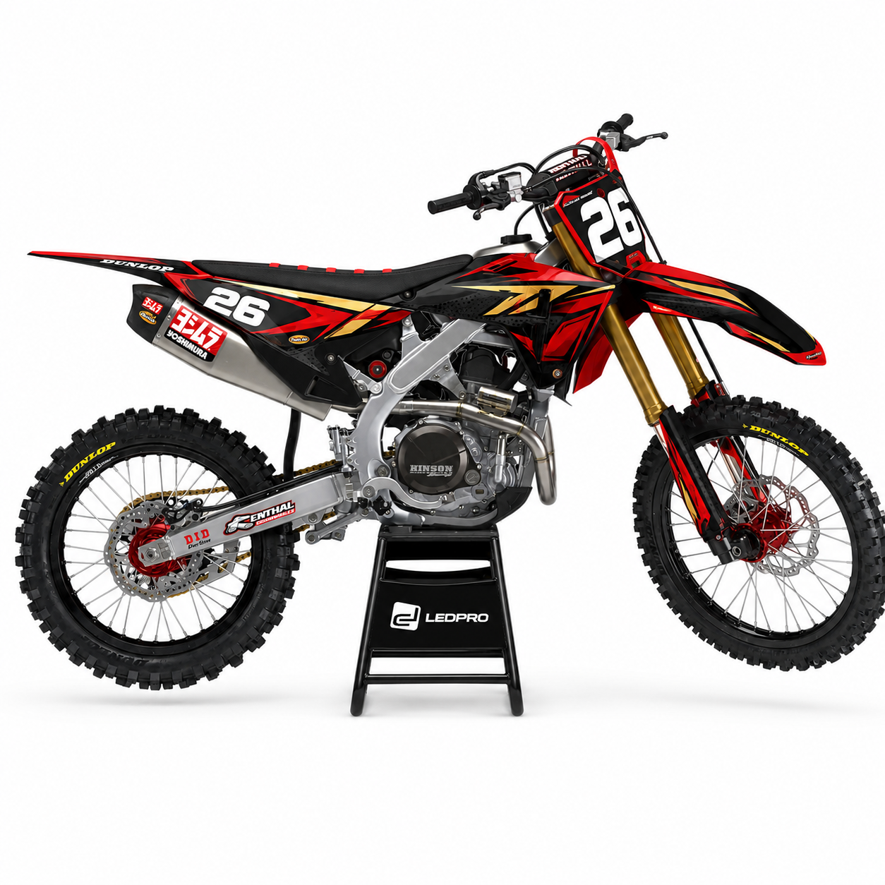 Kit de Gráficas para Motocross Honda CRF450R - Diseño 28