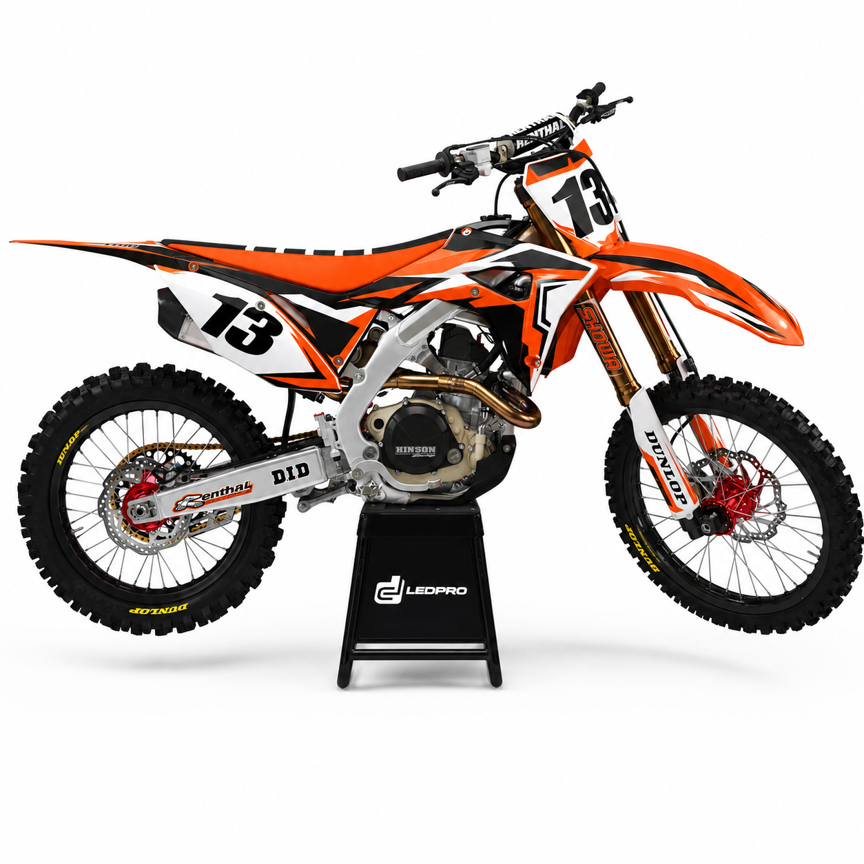 Kit de Gráficas para Motocross Honda CRF450R - Diseño 35