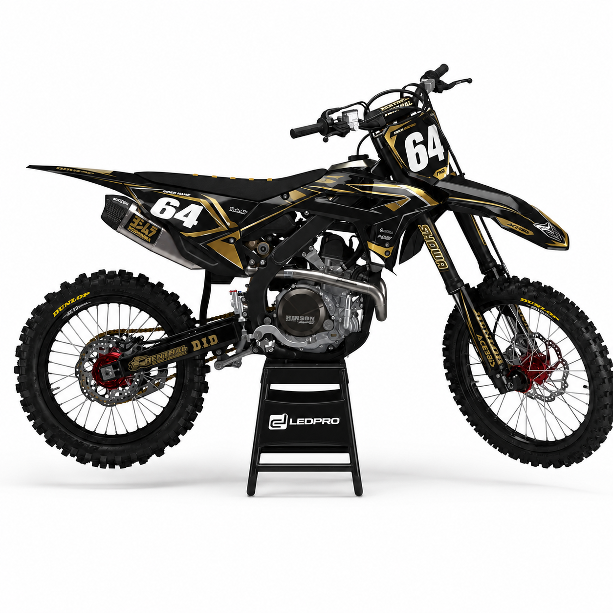 Kit de Gráficas para Motocross Honda CRF450R - Diseño 44