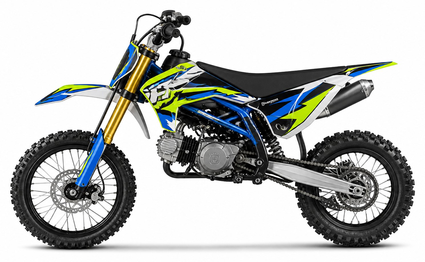 Kit de gráficas para motocross Husqvarna 50CC - Diseño 01 Blue Volt - LedPro Racing