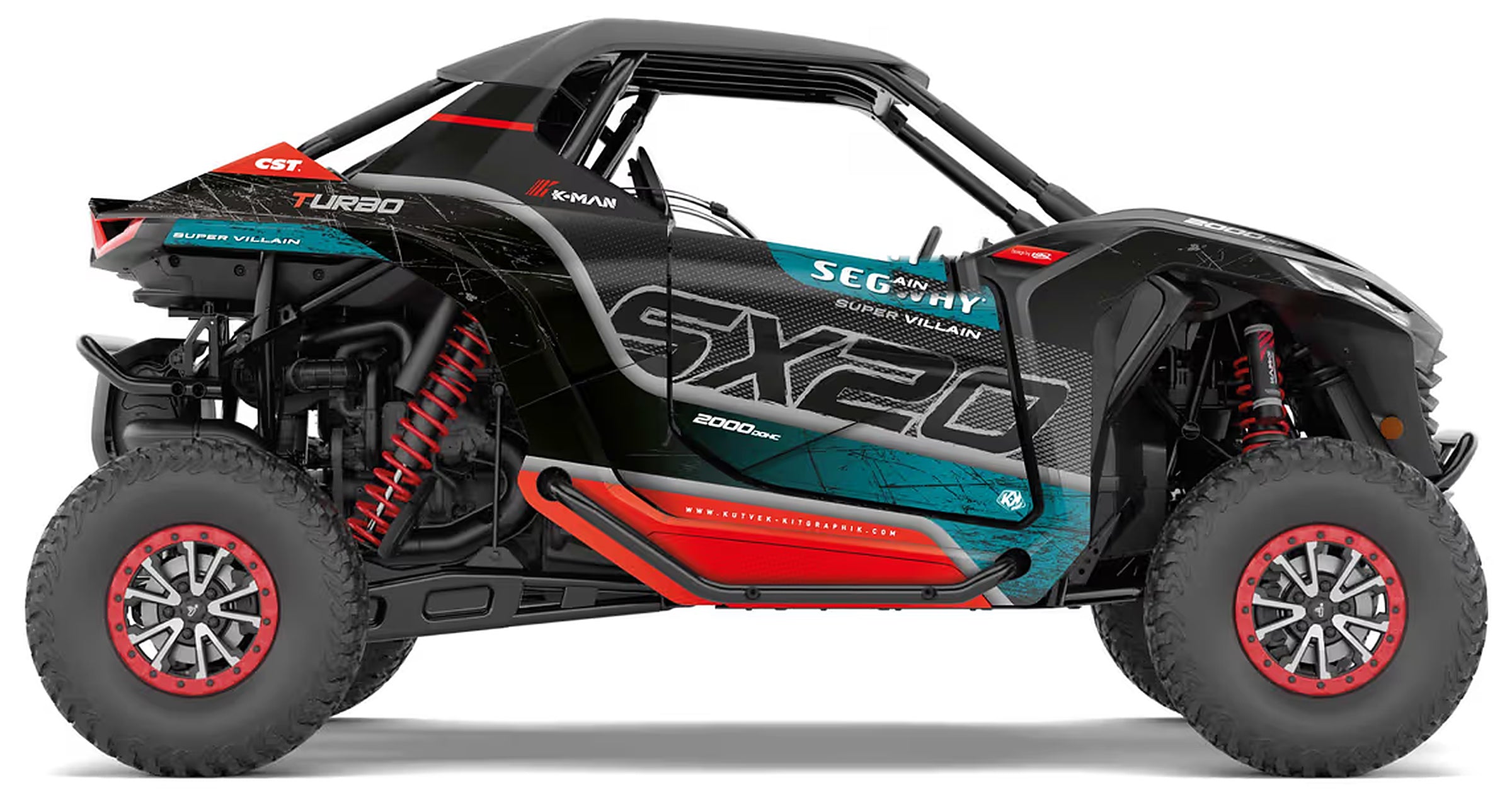 Kit de gráficas para UTV Segway Super Villain SX20 - DISEÑO 08 - LedPro Racing