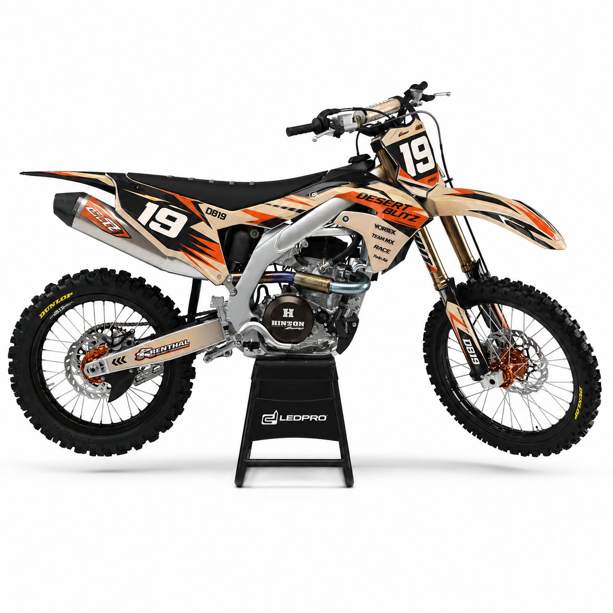 Kit de Gráficas para Motocross Kawasaki KX450F - Diseño 34