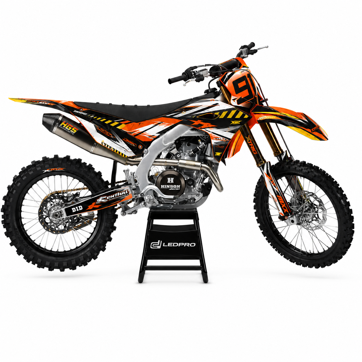 Kit de Gráficas para Motocross Kawasaki KX450F - Diseño 7