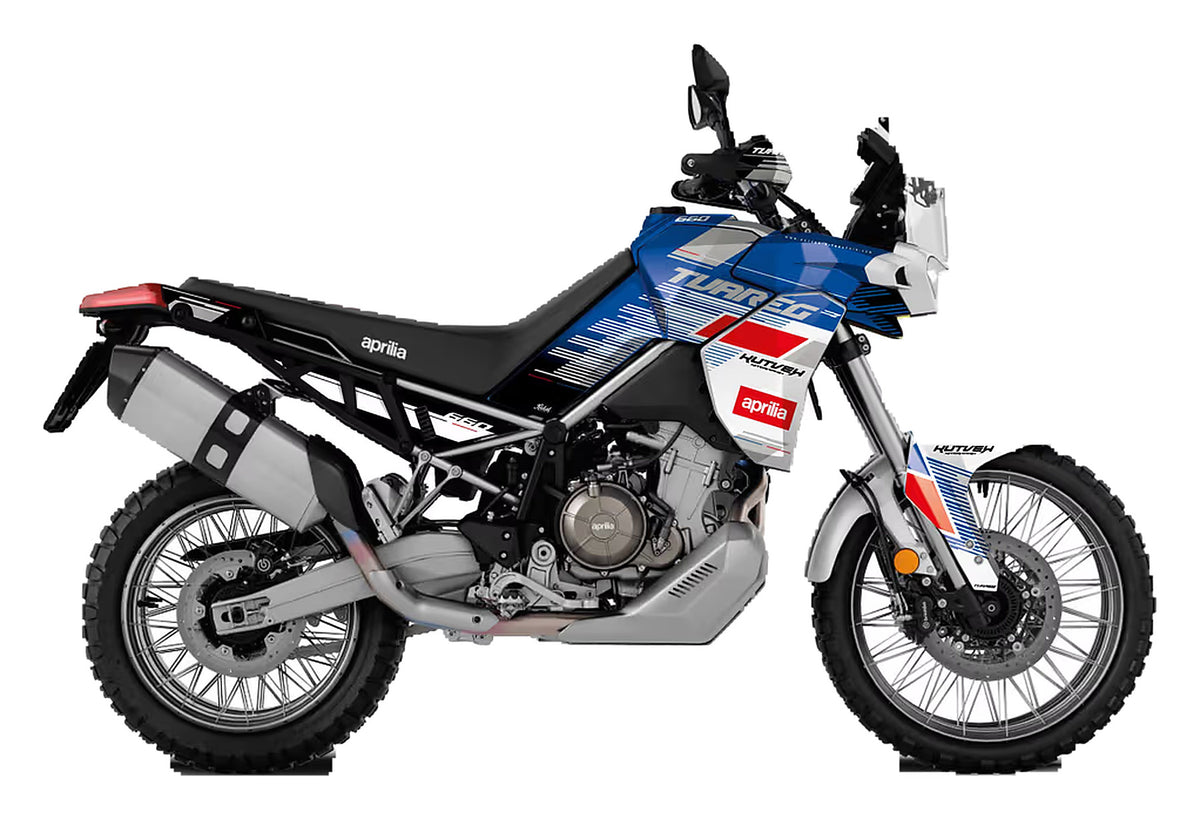 Kit de Gráficas para Moto Adventure Aprilia Tuareg - Diseño 01 - LedPro Racing