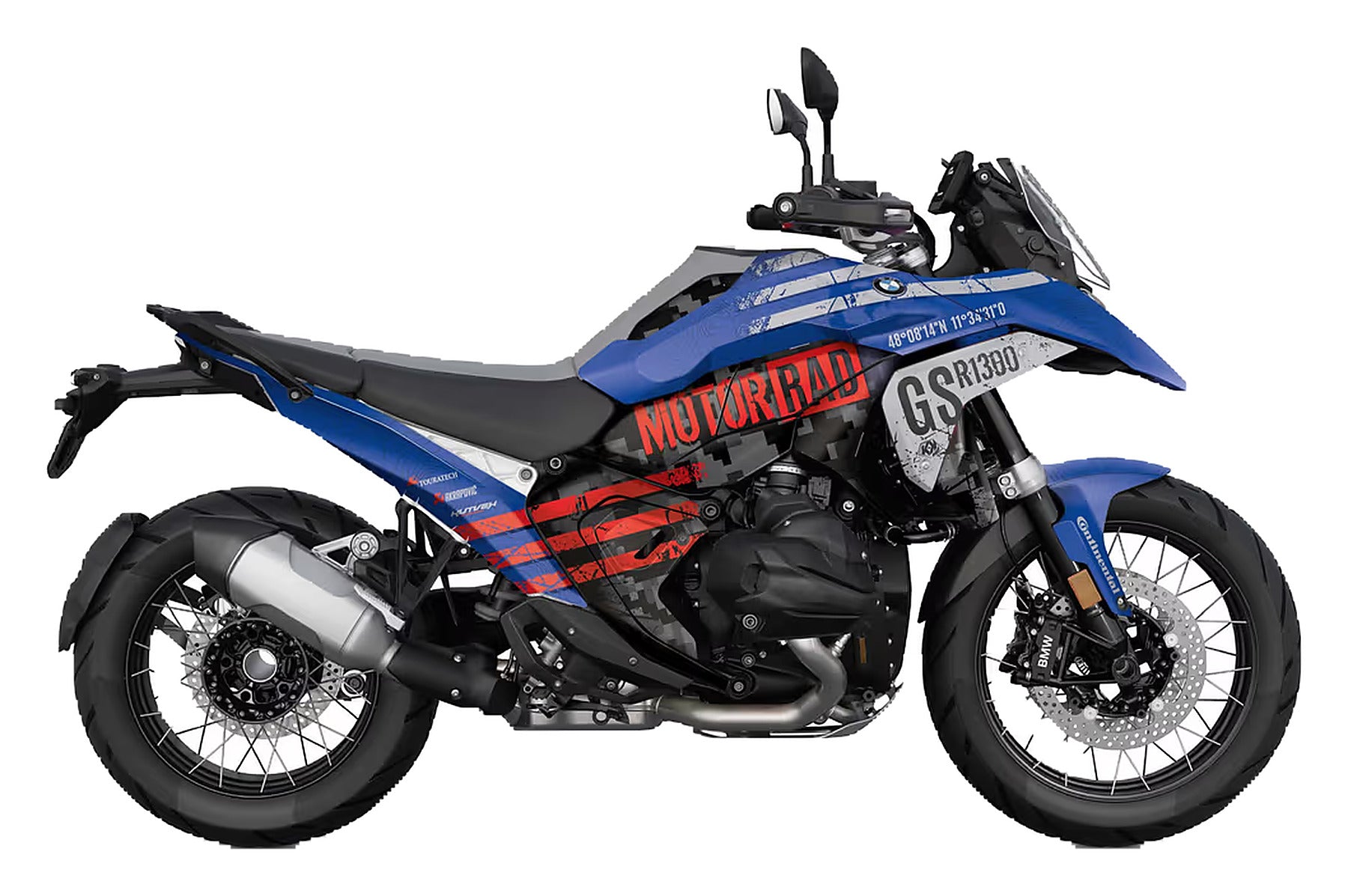 Kit de Gráficas para Moto Adventure BMW R 1300 GS - Diseño 07 - LedPro Racing