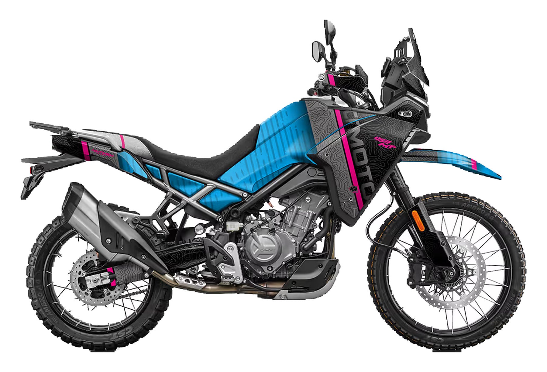 Kit de Gráficas para Moto Adventure CF Moto 450 MT - Diseño 03 - LedPro Racing