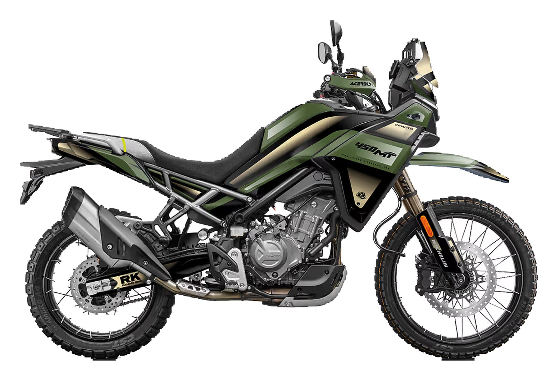 Kit de Gráficas para Moto Adventure CF Moto 450 MT - Diseño 07 - LedPro Racing