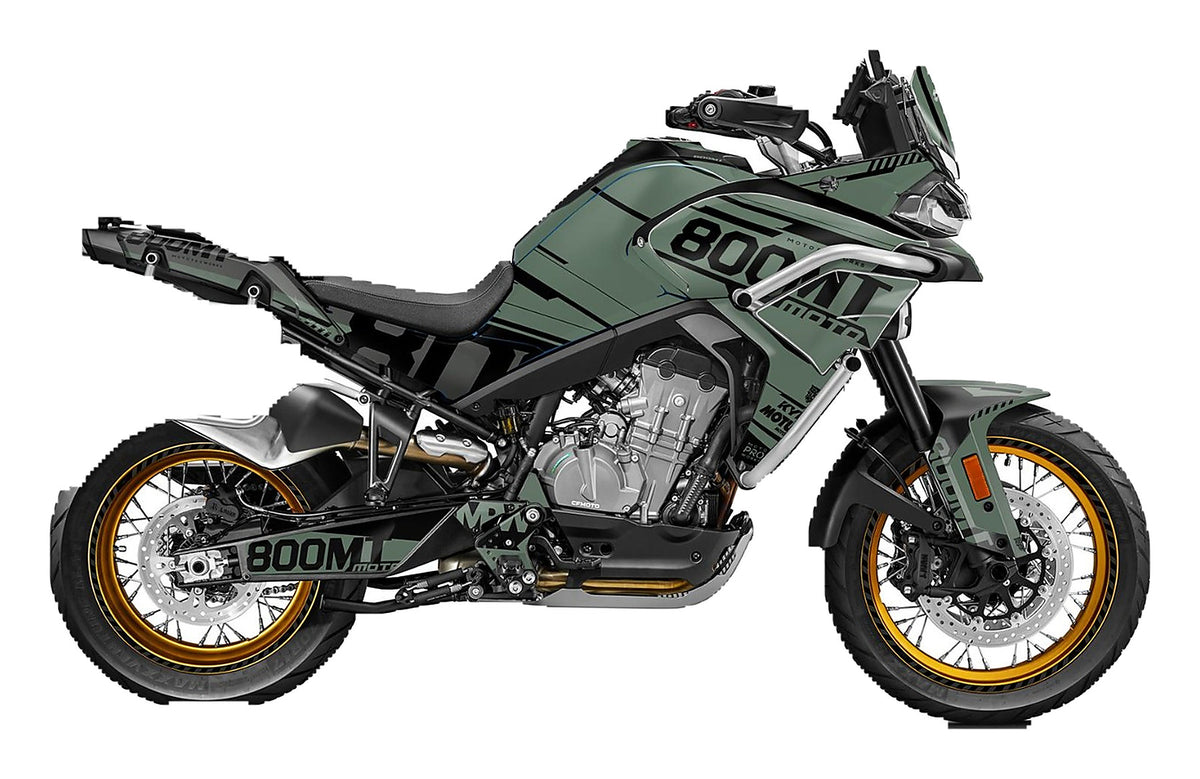 Kit de Gráficas para Moto Adventure CF Moto 800 MT - Diseño 12 - LedPro Racing