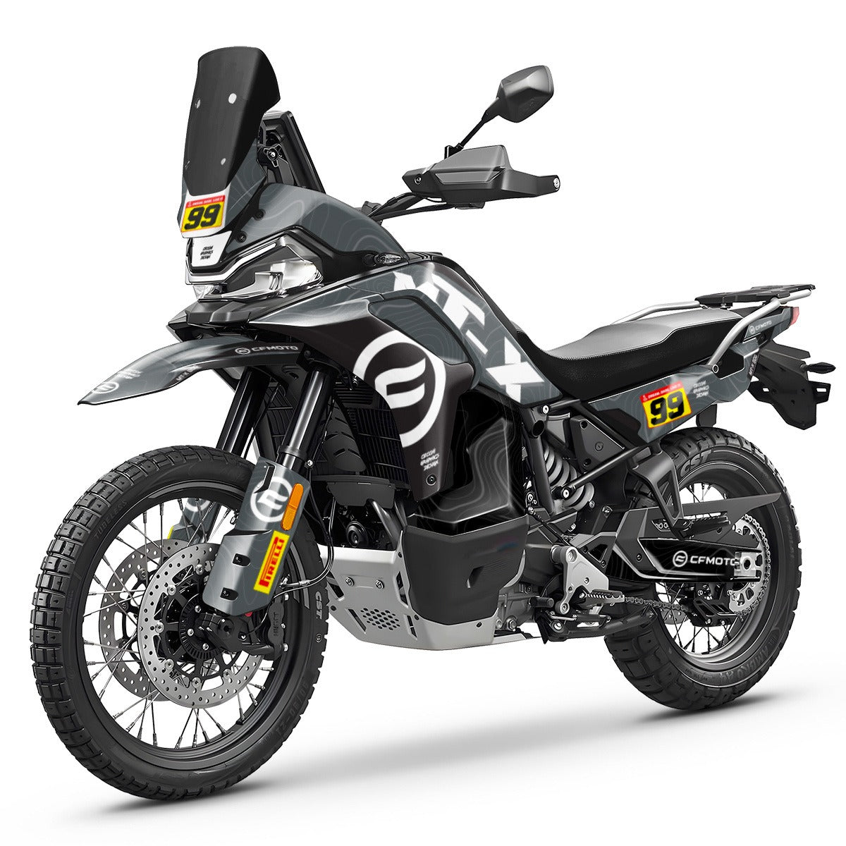Kit de Gráficas para Moto Adventure CF Moto 800 MT - Diseño 21 - LedPro Racing