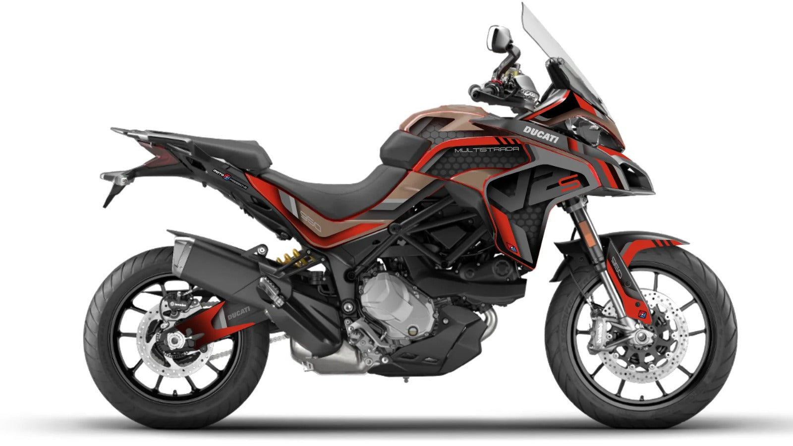 Kit de Gráficas para Moto Adventure Ducati Multistrada - Diseño 28 - LedPro Racing