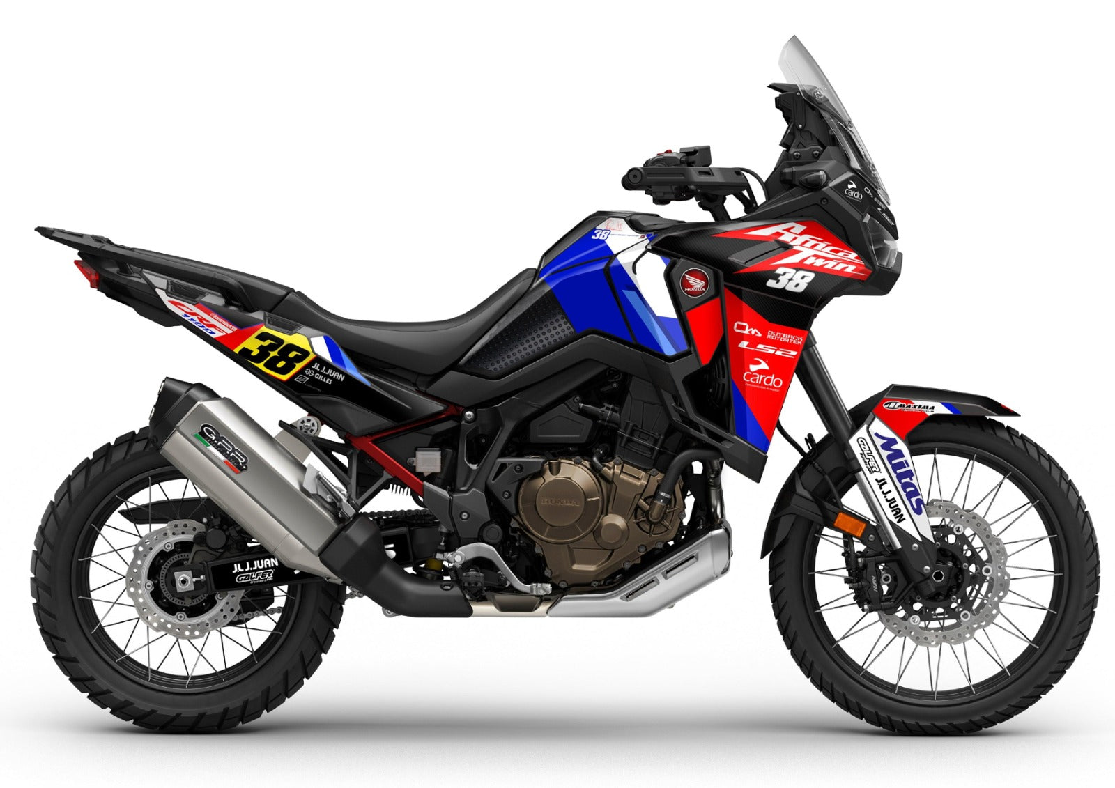 Kit de Gráficas para Moto Adventure Honda Africa Twin - Diseño 16 - LedPro Racing
