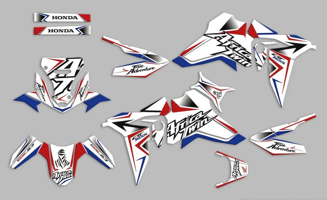Kit de Gráficas para Moto Adventure Honda Africa Twin - Diseño 22 - LedPro Racing