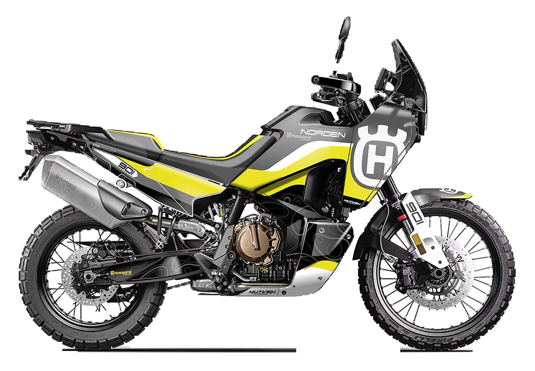 Kit de Gráficas para Moto Adventure Husqvarna Norden - Diseño 02 - LedPro Racing