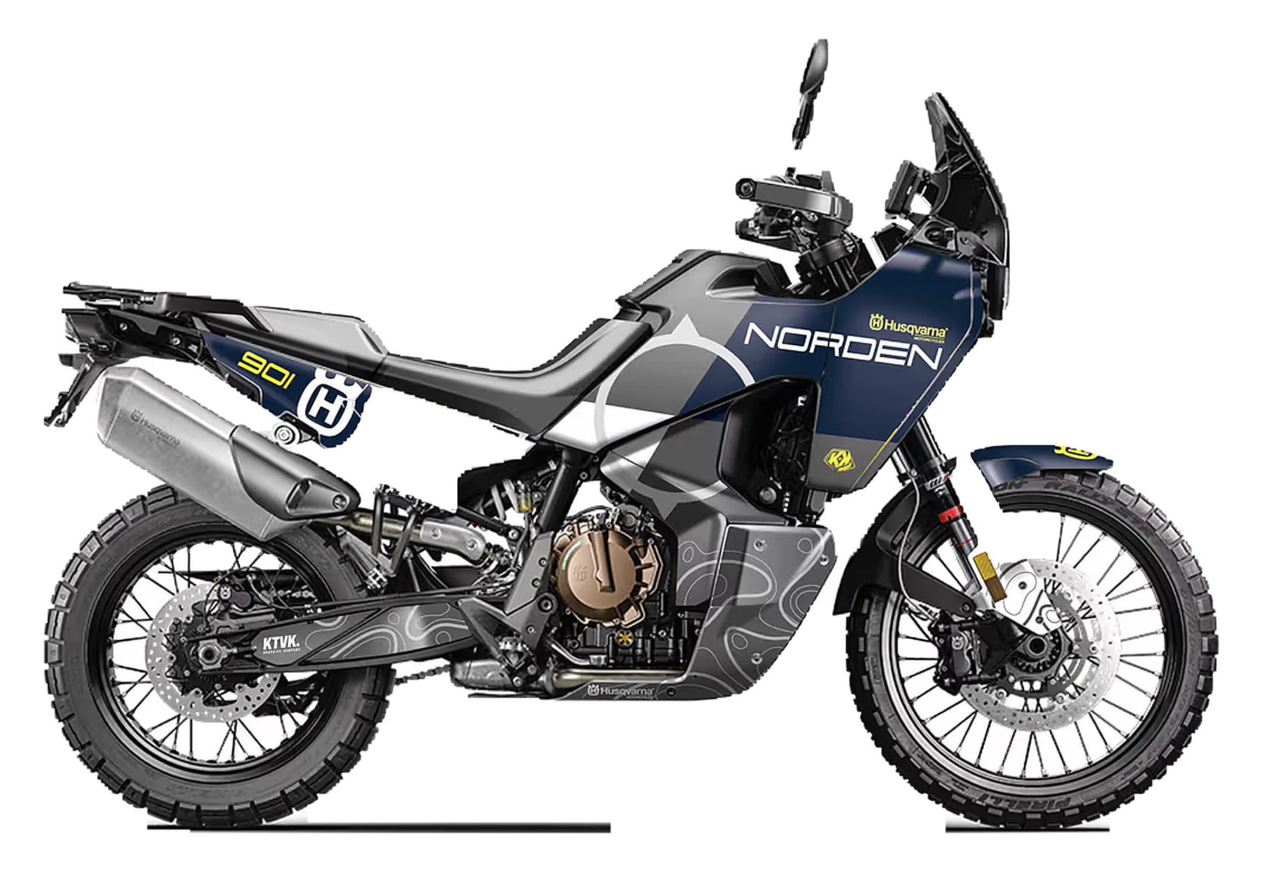 Kit de Gráficas para Moto Adventure Husqvarna Norden - Diseño 03 - LedPro Racing