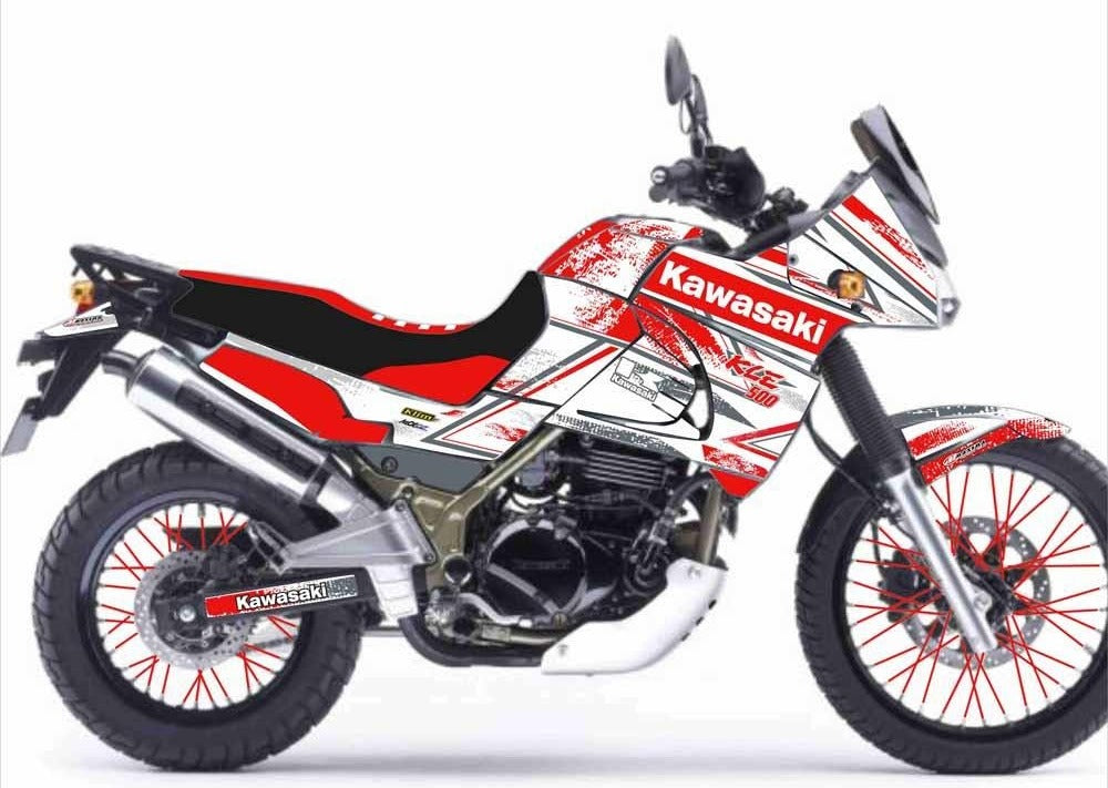 Kit de Gráficas para Moto Adventure Kawasaki KLE 500 - Diseño 01 - LedPro Racing