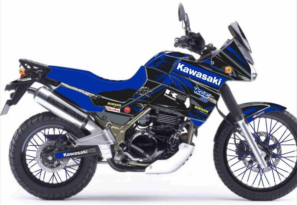 Kit de Gráficas para Moto Adventure Kawasaki KLE 500 - Diseño 17 - LedPro Racing