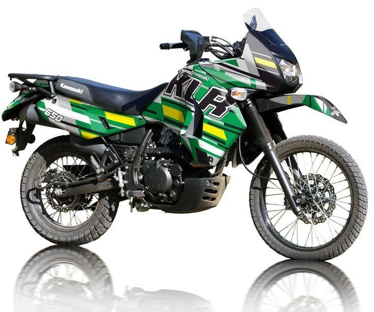 Kit de Gráficas para Moto Adventure Kawasaki KLR 650 - Diseño 05 - LedPro Racing