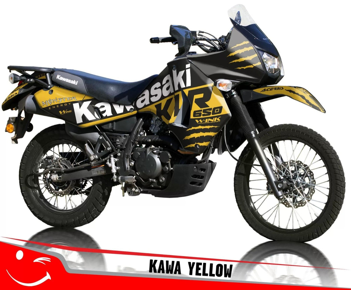 Kit de Gráficas para Moto Adventure Kawasaki KLR 650 - Diseño 13 - LedPro Racing