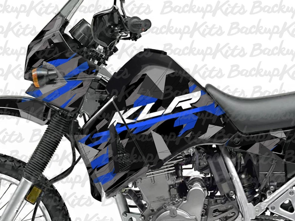 Kit de Gráficas para Moto Adventure Kawasaki KLR 650 - Diseño 18 - LedPro Racing