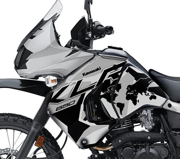 Kit de Gráficas para Moto Adventure Kawasaki KLR 650 - Diseño 19 - LedPro Racing