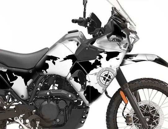Kit de Gráficas para Moto Adventure Kawasaki KLR 650 - Diseño 20 - LedPro Racing