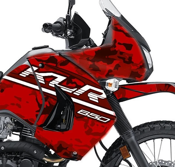 Kit de Gráficas para Moto Adventure Kawasaki KLR 650 - Diseño 22 - LedPro Racing