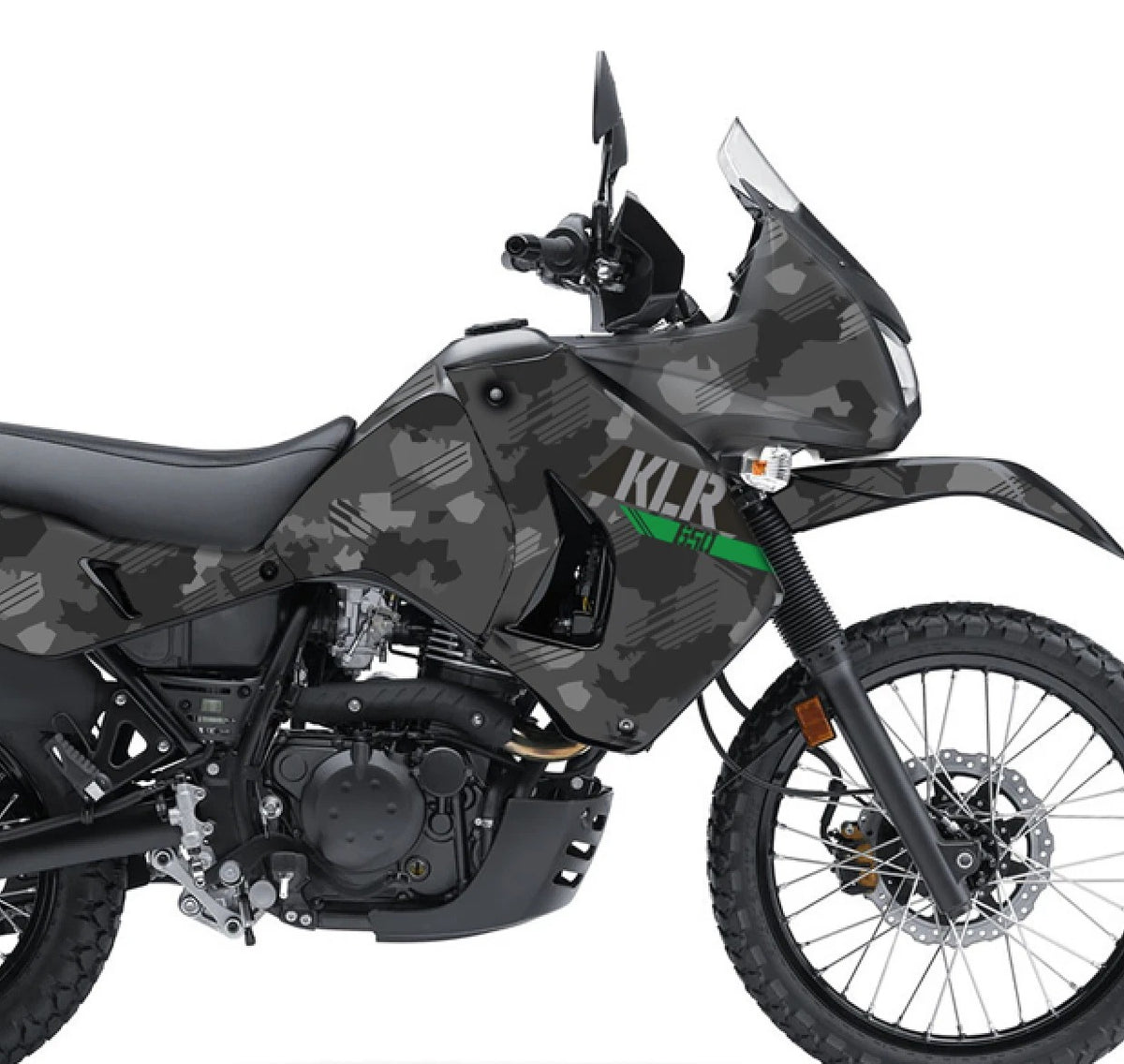 Kit de Gráficas para Moto Adventure Kawasaki KLR 650 - Diseño 24 - LedPro Racing