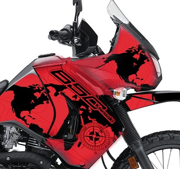 Kit de Gráficas para Moto Adventure Kawasaki KLR 650 - Diseño 25 - LedPro Racing