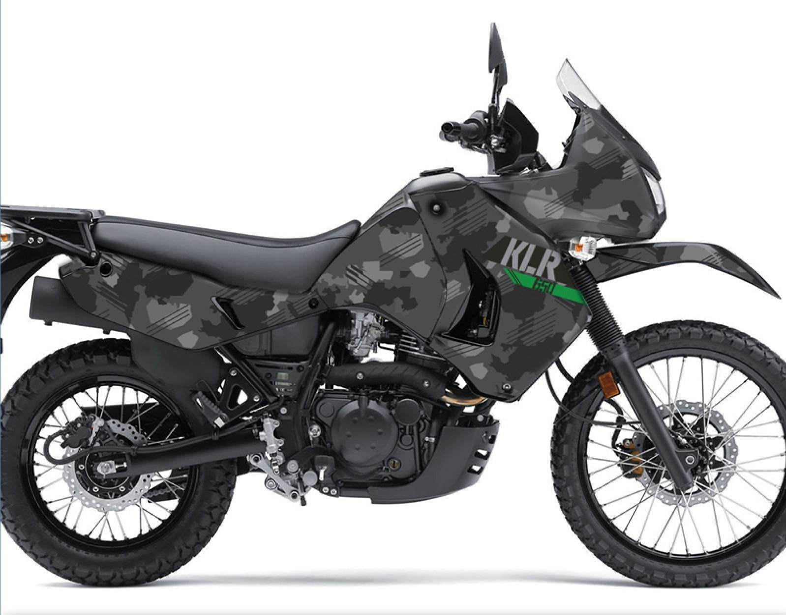 Kit de Gráficas para Moto Adventure Kawasaki KLR 650 - Diseño 28 - LedPro Racing