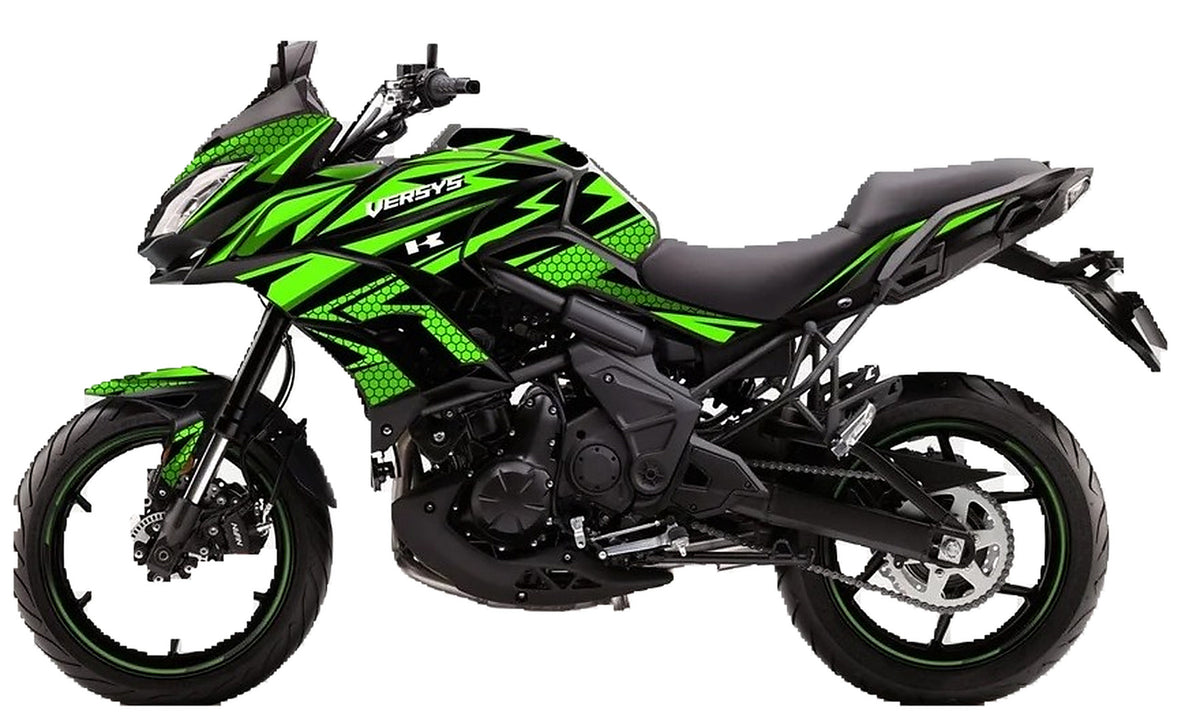 Kit de Gráficas para Moto Adventure Kawasaki Versys - Diseño 07 - LedPro Racing