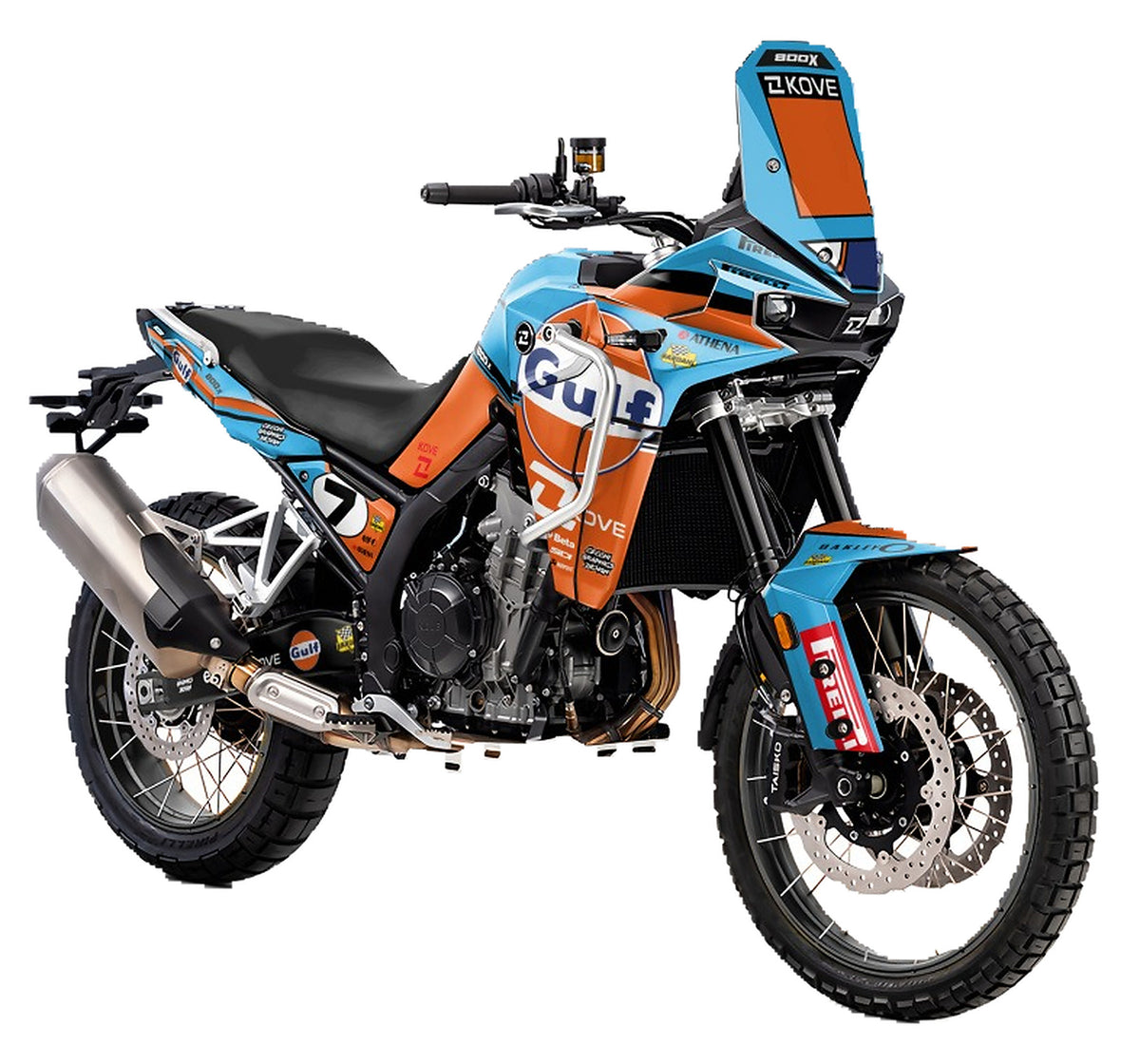 Kit de Gráficas para Moto Adventure Kove 800X - Diseño 01 - LedPro Racing