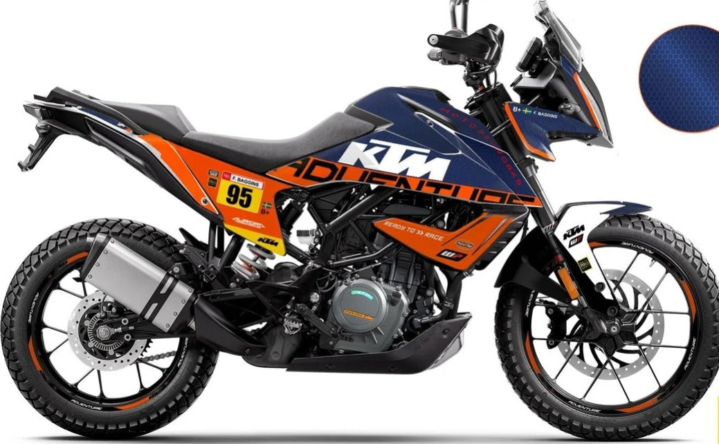 Kit de Gráficas para Moto Adventure KTM Adventure - Diseño 50 - LedPro Racing