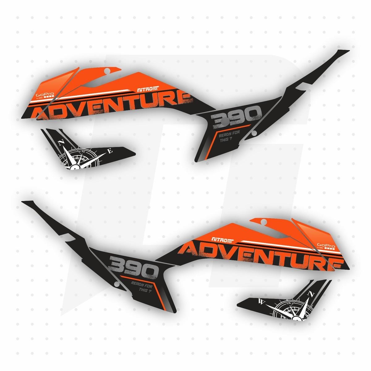 Kit de Gráficas para Moto Adventure KTM Adventure - Diseño 52 - LedPro Racing