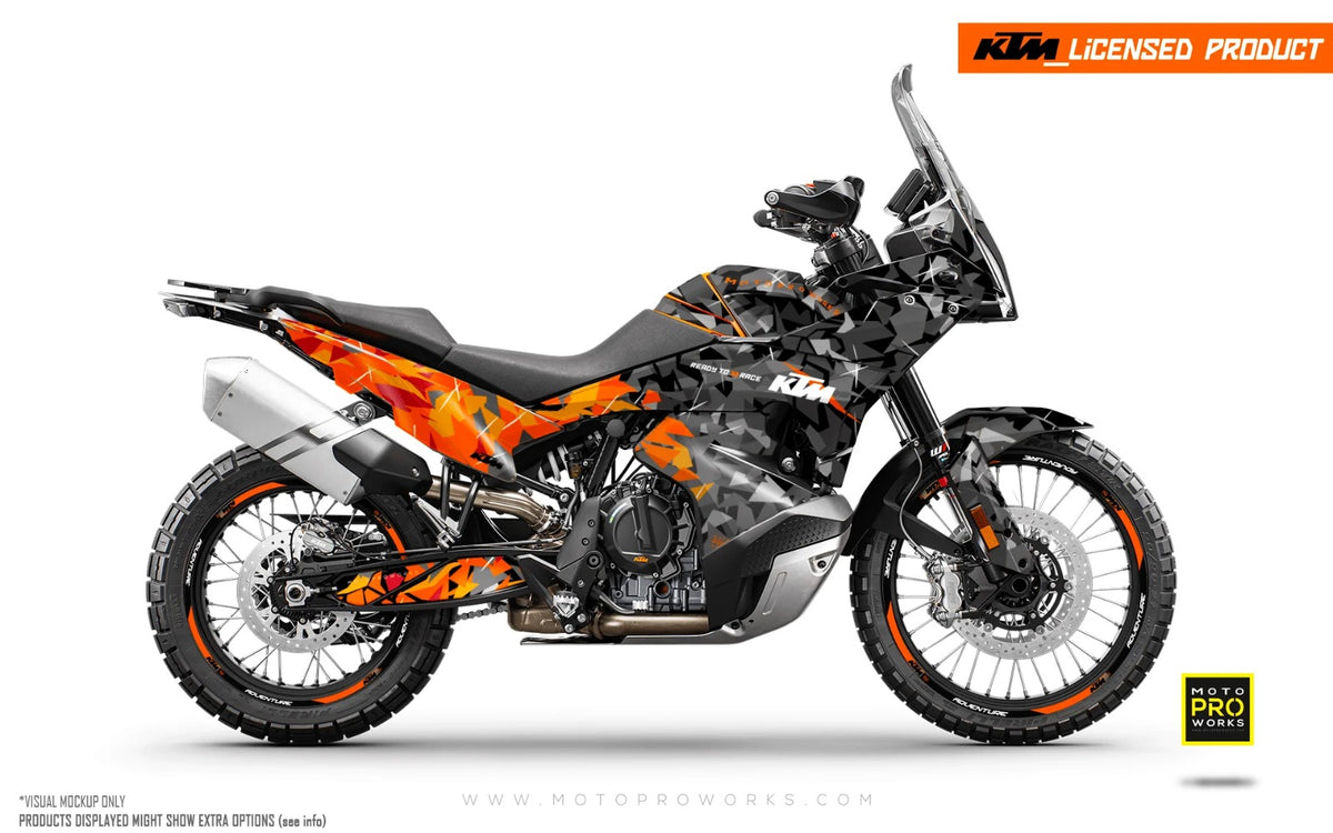 Kit de Gráficas para Moto Adventure KTM Adventure - Diseño 69 - LedPro Racing