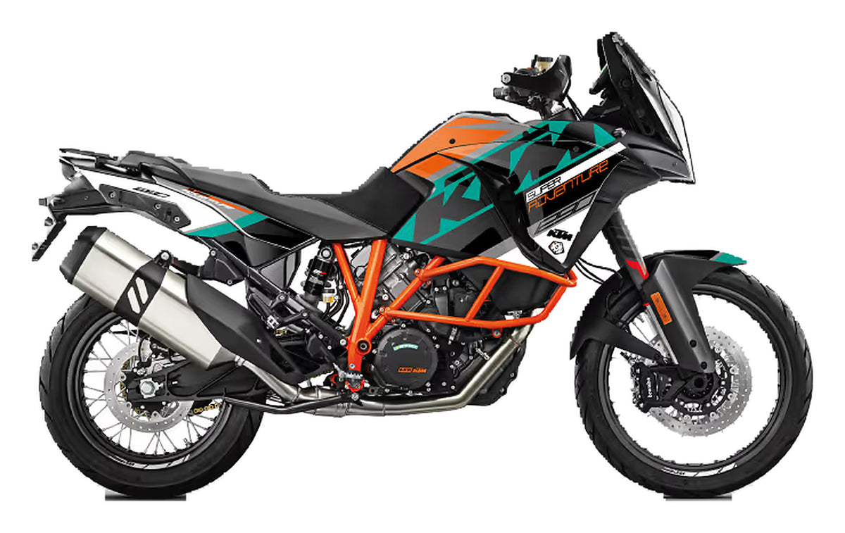 Kit de Gráficas para Moto Adventure KTM Super Adventure - Diseño 08 - LedPro Racing