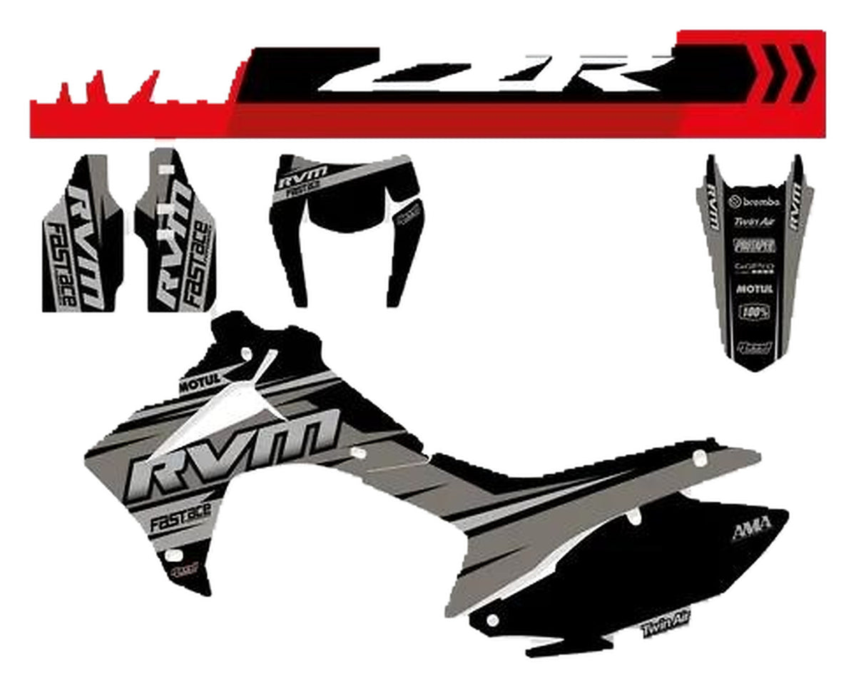 Kit de Gráficas para Moto Adventure RVM CZT 250 - Diseño 05 - LedPro Racing