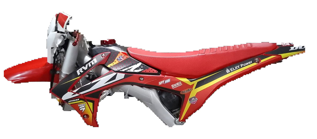 Kit de Gráficas para Moto Adventure RVM CZT 250 - Diseño 08 - LedPro Racing