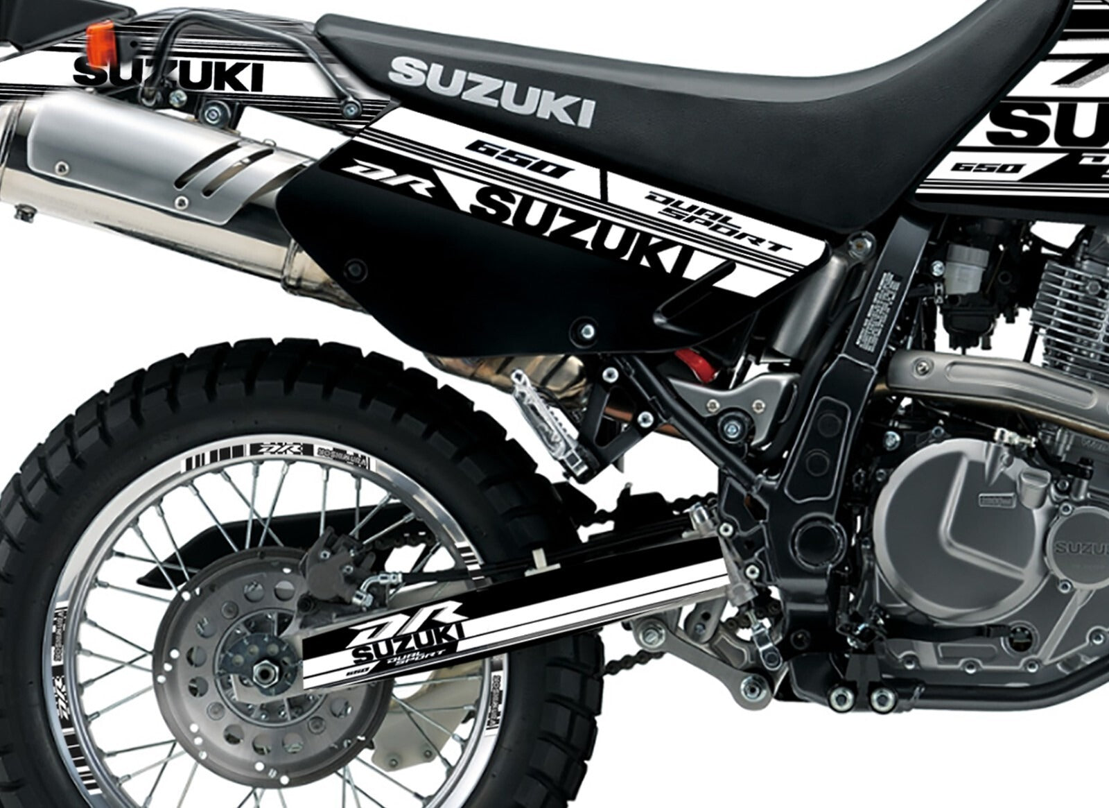 Kit de Gráficas para Moto Adventure Suzuki DR 650 - Diseño 06 - LedPro Racing