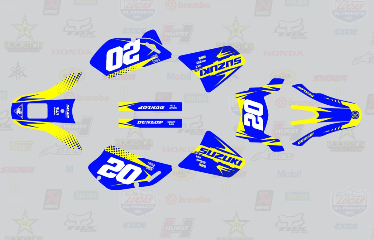 Kit de Gráficas para Moto Adventure Suzuki DR 650 - Diseño 09 - LedPro Racing