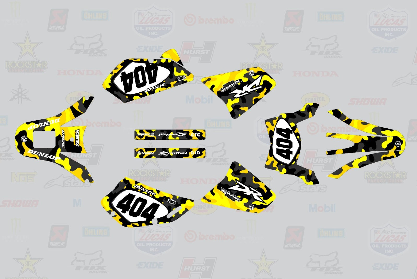 Kit de Gráficas para Moto Adventure Suzuki DR 650 - Diseño 15 - LedPro Racing