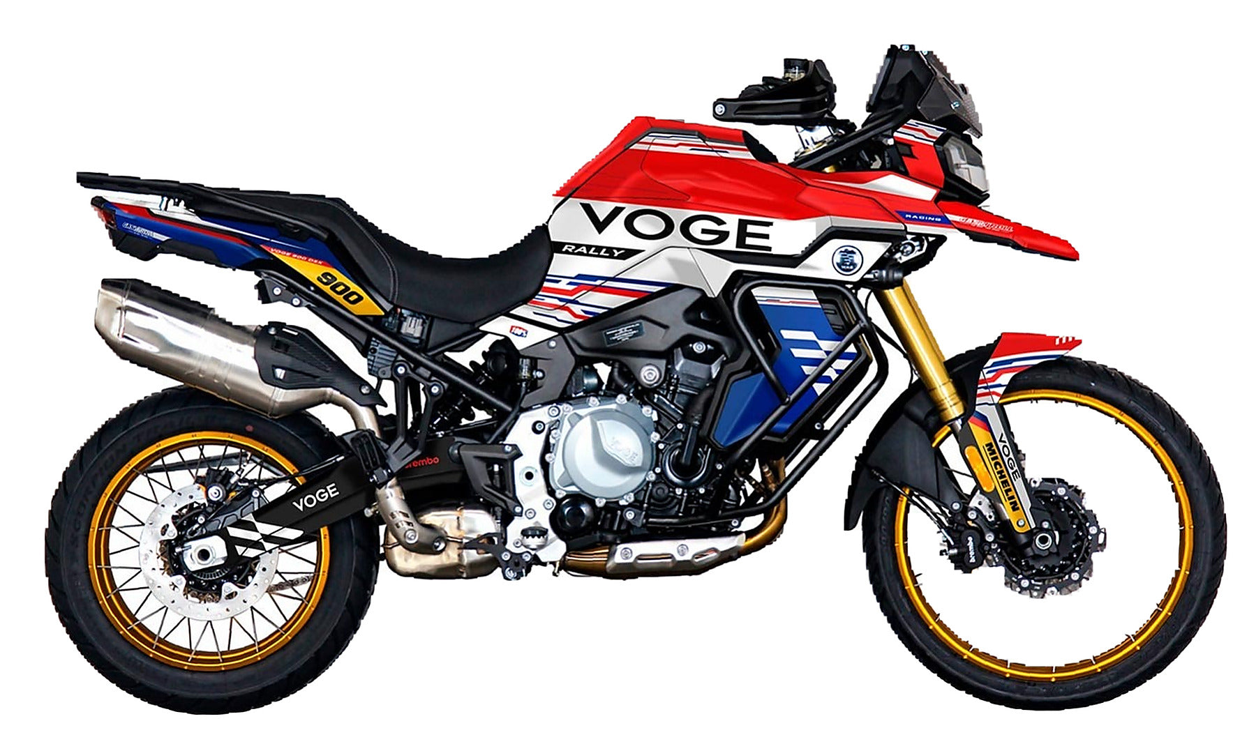 Kit de Gráficas para Moto Adventure Voge 900 - Diseño 07 - LedPro Racing