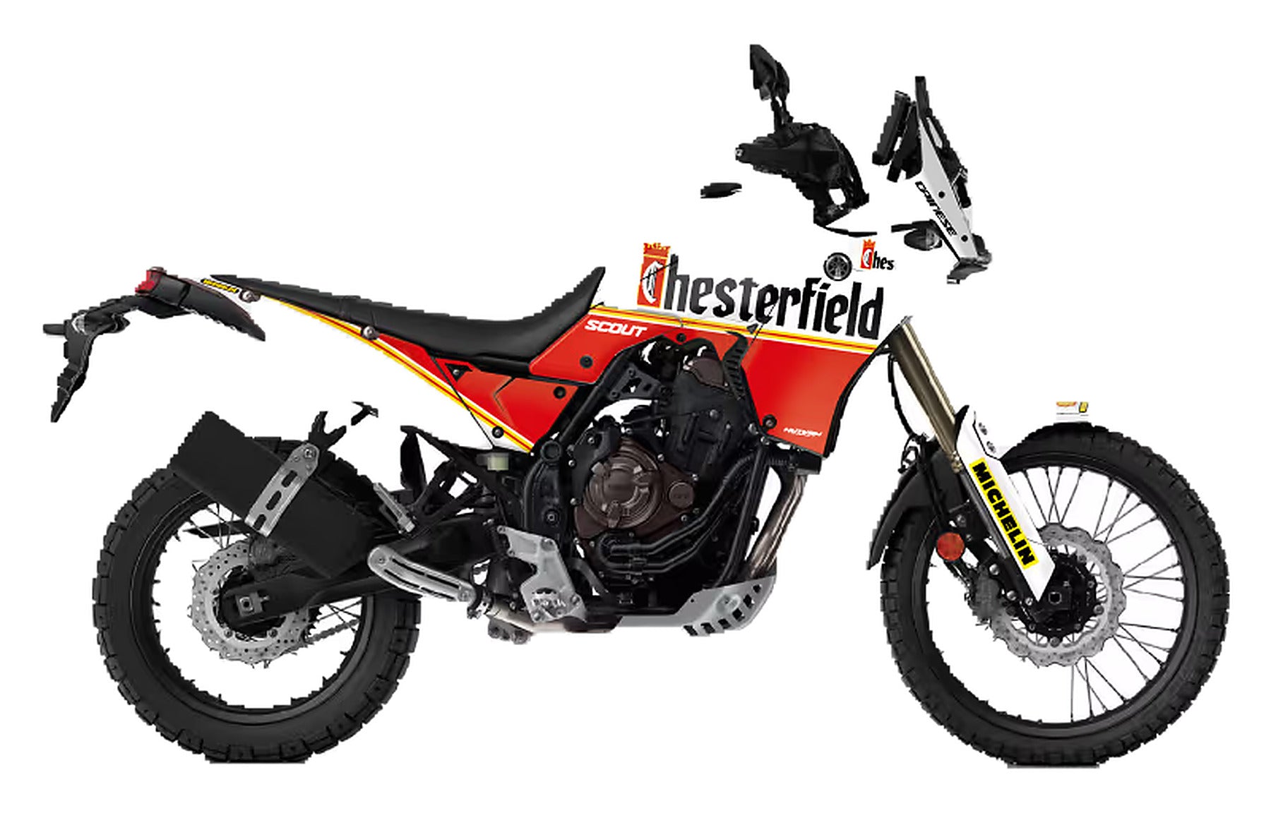 Kit de Gráficas para Moto Adventure Yamaha Tenere - Diseño 24 - LedPro Racing