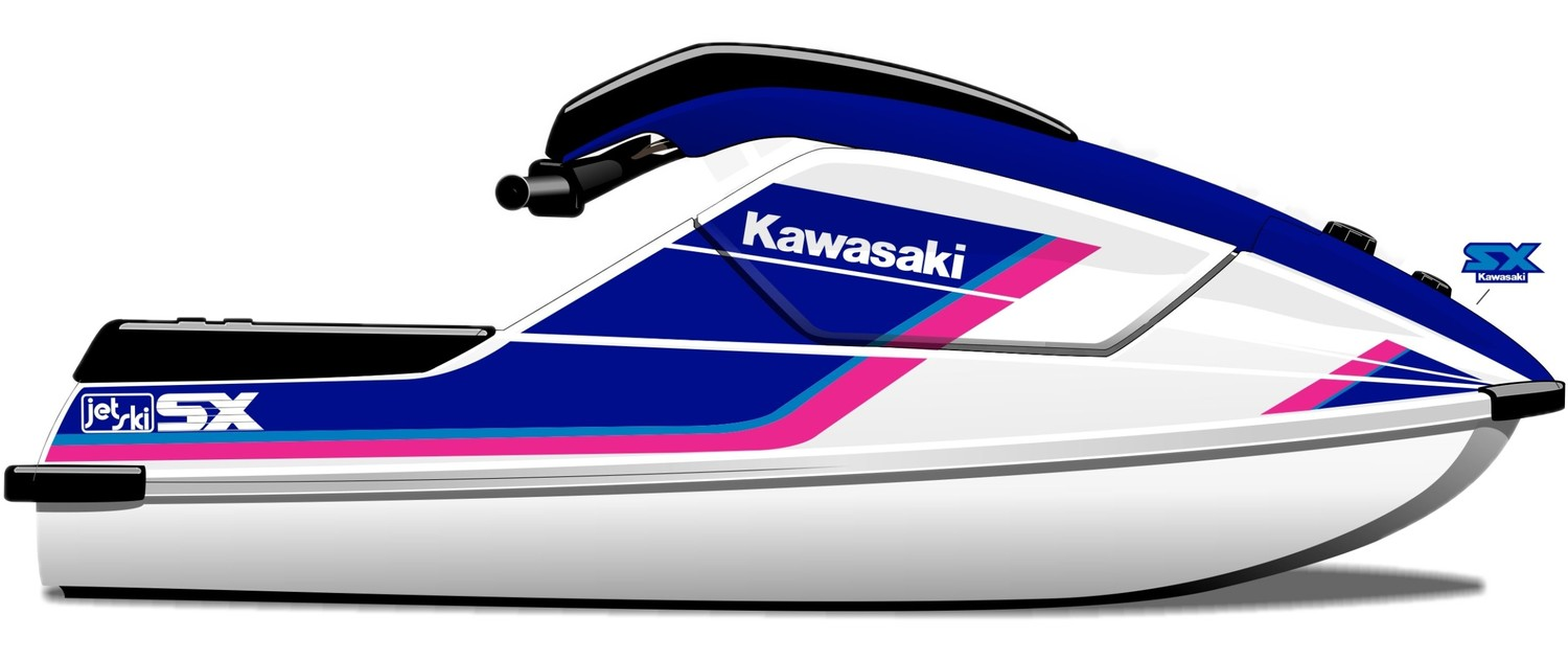 Kit de gráficas para moto de agua Kawasaki 300 SX - Diseño 070 - LedPro Racing
