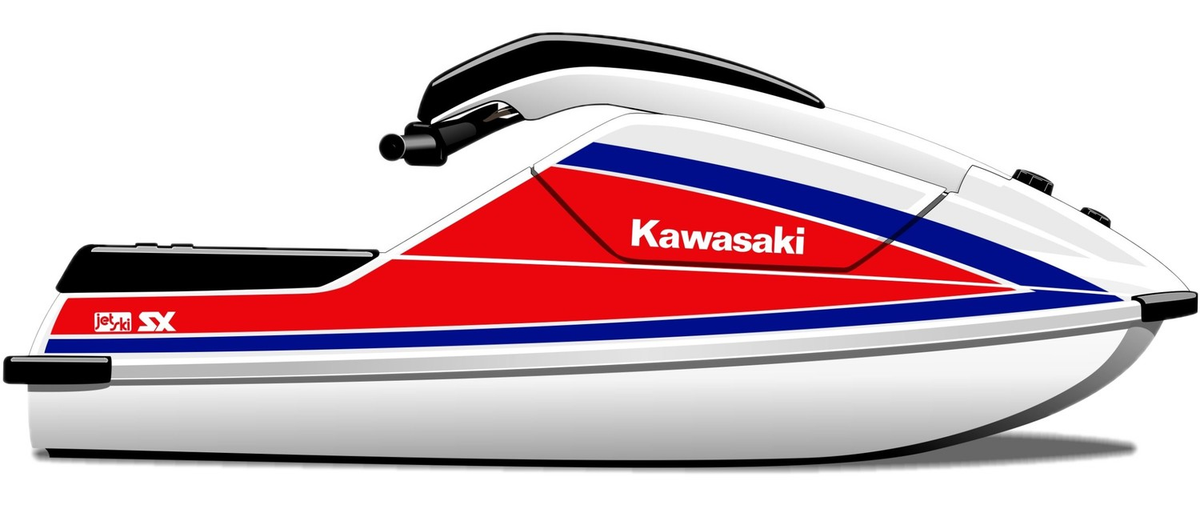Kit de gráficas para moto de agua Kawasaki 300 SX - Diseño 071 - LedPro Racing