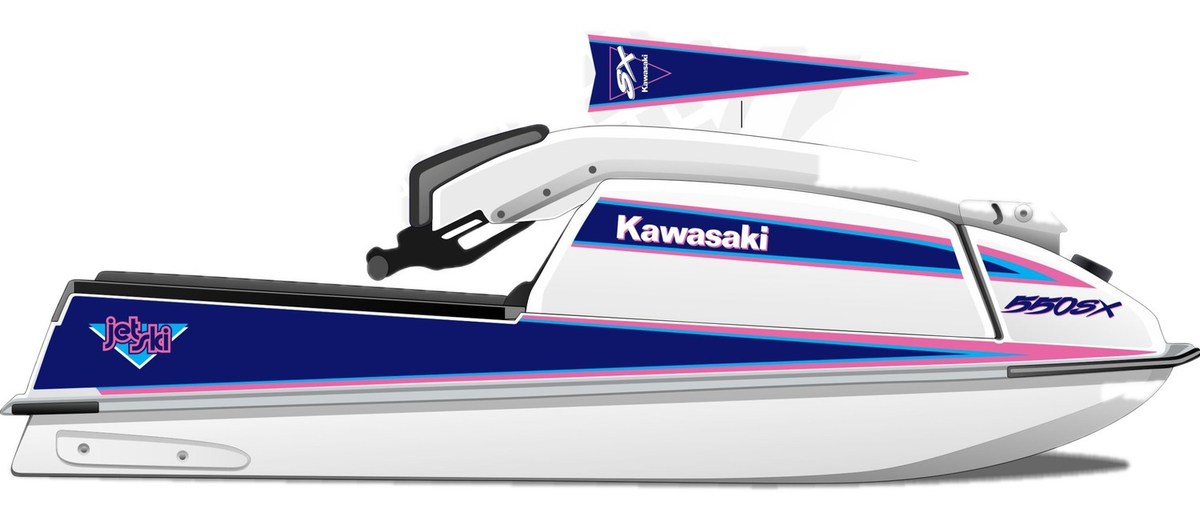 Kit de gráficas para moto de agua Kawasaki 440 / 550 SX - Diseño 076 - LedPro Racing