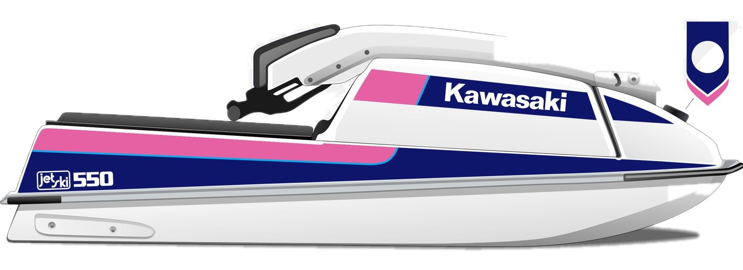 Kit de gráficas para moto de agua Kawasaki 440 / 550 SX - Diseño 078 - LedPro Racing