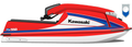 Kit de gráficas para moto de agua Kawasaki 440 / 550 SX - Diseño 080 - LedPro Racing