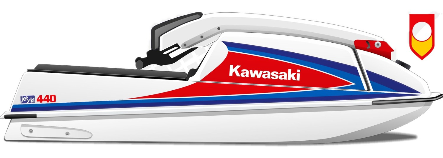 Kit de gráficas para moto de agua Kawasaki 440 / 550 SX - Diseño 081 - LedPro Racing