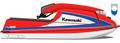 Kit de gráficas para moto de agua Kawasaki 440 / 550 SX - Diseño 082 - LedPro Racing